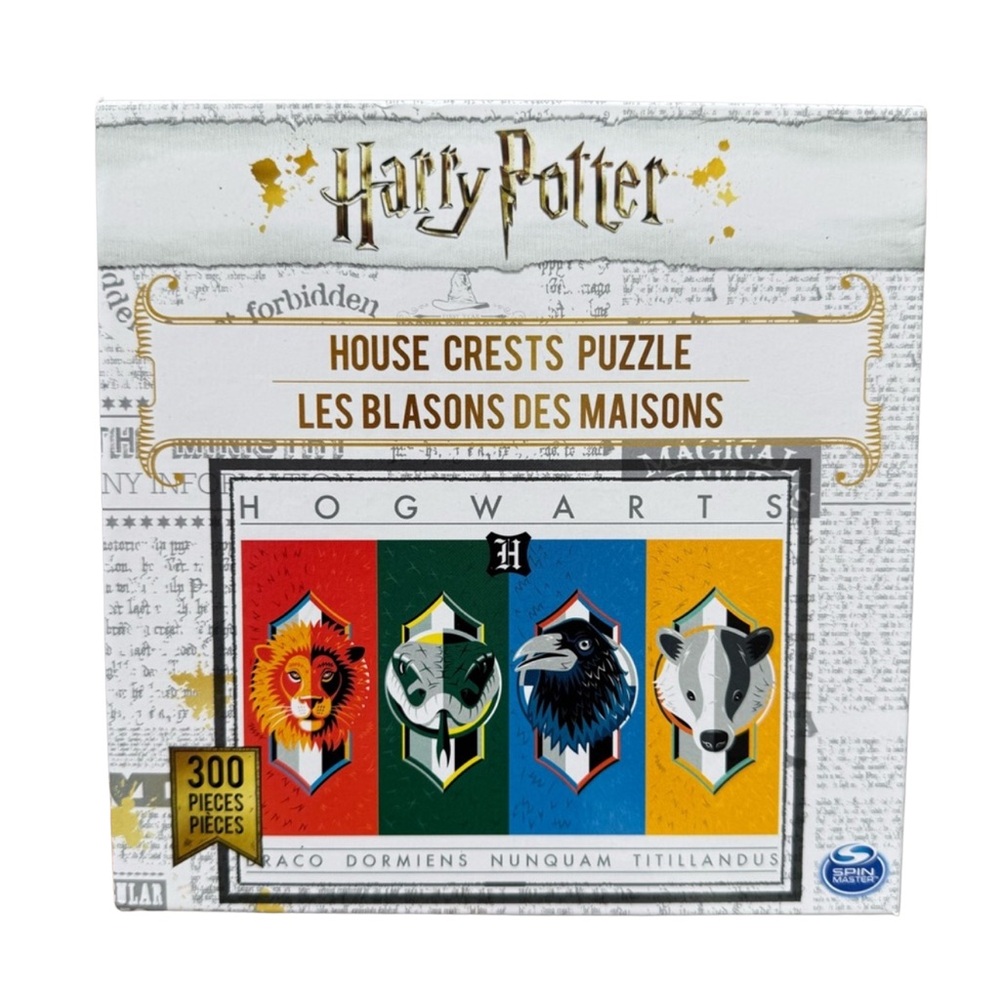 Harry Potter Hogwarts HOUSE CRESTS JIGSAW PUZZLE 300 pieces Spin Master